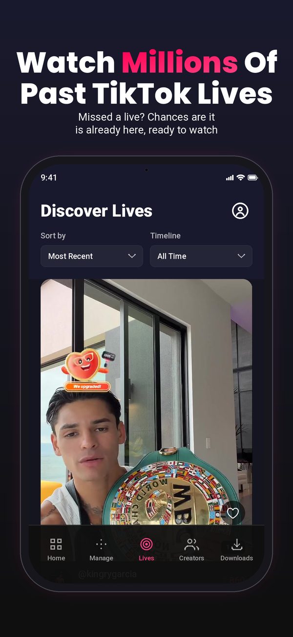 Browsing millions of past TikTok lives in LiveRec